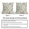 Spring Floral Botanical Pillow Covers 18x18 Inch Set of 2
