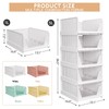 5 Pack Stackable Closet Storage Basket - Stackable Storage Bins,