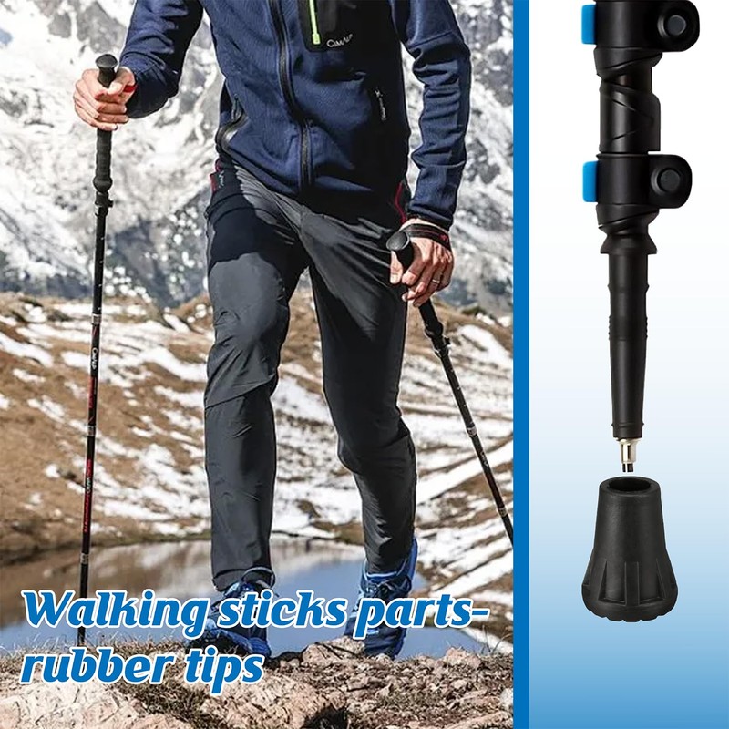 Pack of 8 Sticks, Rubber Buffers, Rubber Buffer for Hiking