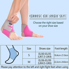 ONTYZZ Kids Ankle Bandage 1 Pair Adjustable Ankle Brace Protect Elastic Children Ankle Support for Football Basketball Cycling Running Dancing Ankle Guards Pink/M