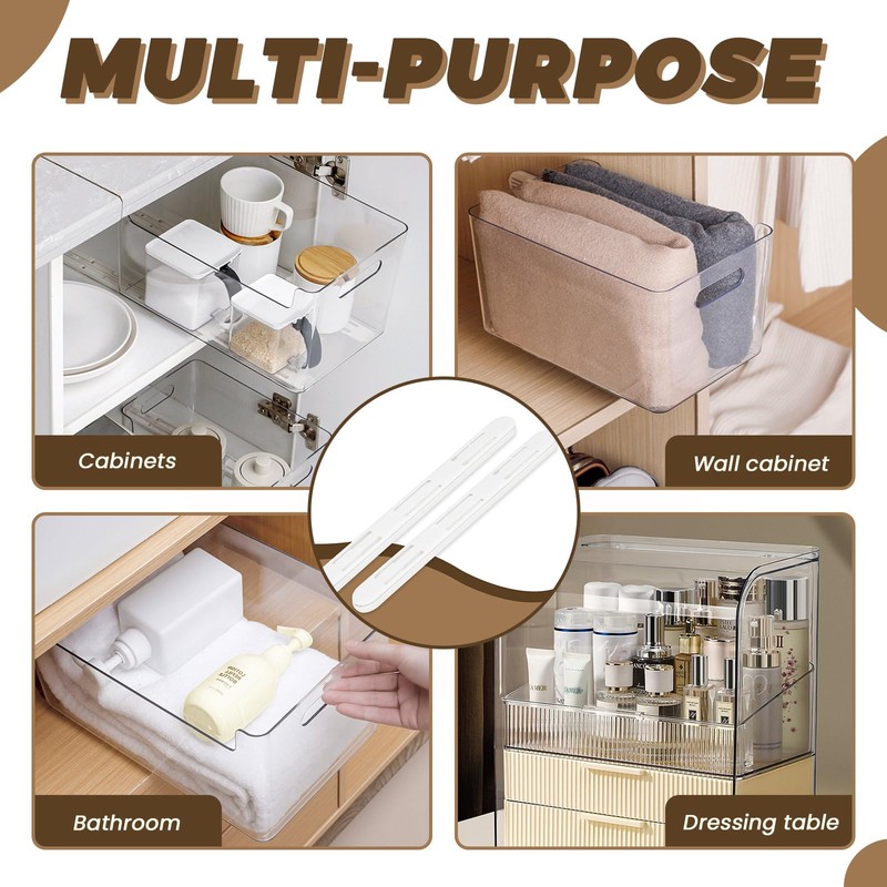 Bagentry 8 Pieces Adhesive Cabinet Full Extension Drawer Slides Set