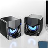 Gatuida 2pcs Compact Multimedia Speakers for Desktop and Laptop USB