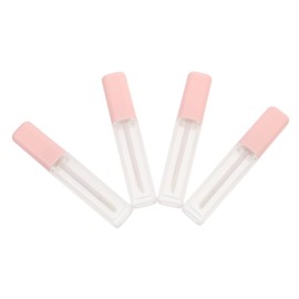 KOMBIUDA Mini Makeup Containers 4 Pcs Square Frosted Lip Gloss Tubes Lip Gloss Set for Travel
