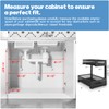 Biboraya 1 Pack 17IN Depth Under Sink Storage Organizer, Large