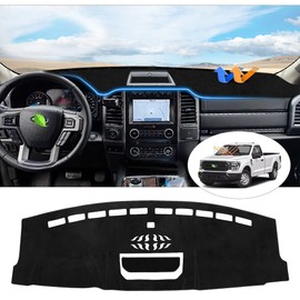 CARTIST Dashboard Cover Fis for Ford F-150 2021 2022-2025 2026, Dashboard Cover for F150 Accessories, Dash Mat Anti-Slip Silicone Back