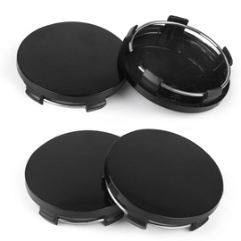 SWAWIS Set of 4 Hub Caps Wheel Hub Caps OD 60 mm ID 56 mm Hub Caps Wheel Hub Caps Black