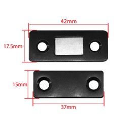 Redunest Cabinet Magnetic Catch, 20 Pack Black Ultra Thin Magnetic Cabinet Door Catch, Adhesive Cabinet Magnets for Kitchen Drawer Cabinet Door Closet, Concealed Strong Magnetic Cabinet Latch