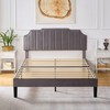 VECELO Full Size Upholstered Platform Bed Frame with Tufted Adjustable