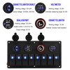 8 Gang Car Rocker Switch Panel with Blue LED Light