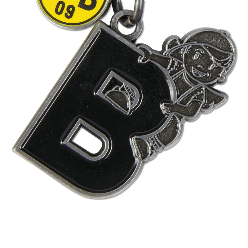 Borussia Dortmund BVB Key Ring Guardian Angel: X, black, X