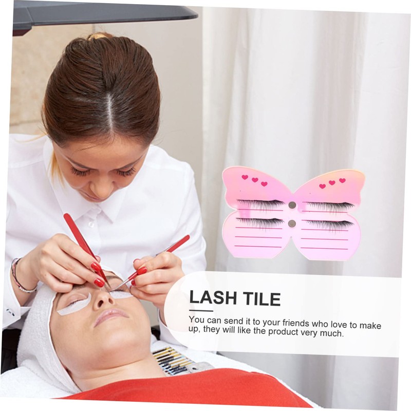 BIUDECO Elegant Butterfly Lash Tray Acrylic Eyelash Bench Lash Grafting