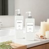 Modern Silver Shampoo and Conditioner Dispenser (21 oz, Pack of