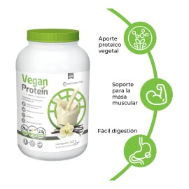 HEALTHADDICTION - Protena Vegana con Sabor a Vainilla, Frmula Potenciada con Glutamina y Aminocidos, 24g de Protena y 2.5g de Glutamina por Porcin -  