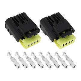 OTOTEC 2 Stücke 4Pins Kraftstoff Pumpe Tank Senser Stecker mit Terminals 8201348602 Kompatibel mit Renault