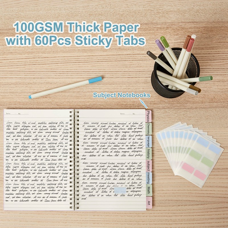 MSTONAL 3 Pack Small Notebook, A6 Spiral Notebooks College Ruled