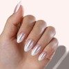 White Press On Nails French Tip | GJZEZ Short Almond