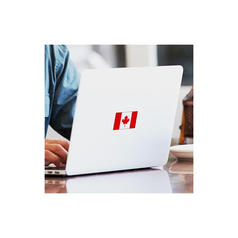 CafePress Canadian Flag Oval Sticker Oval Car Bumper Sticker