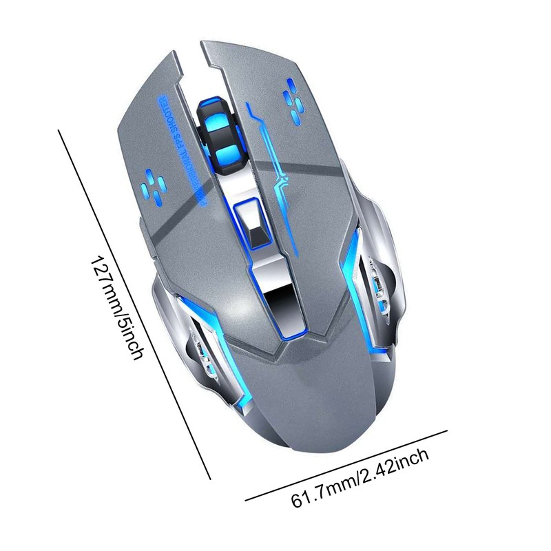 Thunder Wolf Q13 Charging Mute Wireless Mouse Gaming Business Luminous