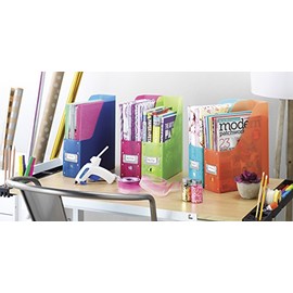 Whitmor Magazine Desk Organizers-Multicolored (Set of 5) Storage, Assorted, 5 Count                                                                   