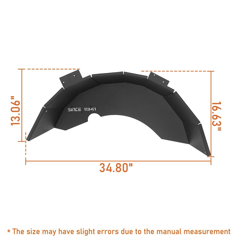 u-Box Wrangler TJ Steel Rear Inner Fender Liners Wheel Well