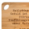 Mr. & Mrs. Panda Bambus - Schneidebrett Spruch Heilpädagogin Geduld