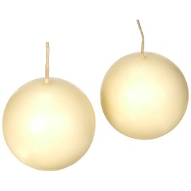 Cereria di Giorgio risthò Kerzen Kugel, Wachs, Elfenbein, 6 x 6 x 6 cm