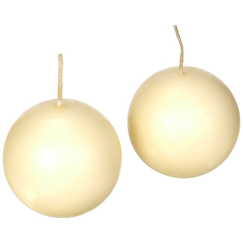 Cereria di Giorgio risthò Kerzen Kugel, Wachs, Elfenbein, 6 x