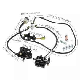 Unbranded Hydraulic Foot Brake Caliper Assembly for ATV Quad Buggy Taotao Coolster Cart US