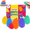 Fidget Toys Sensory Stone,6 Pack Textured Worry Stone Social for