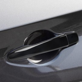 DLOVEG Car Door Handle Cover Compatible for 2015-2022 2023 2024 Nissan Murano Accessories for 2016-2022 2023 Maxima for Nissan Kicks 2017-2024 Black Door Handle Ptetector Smart Key Holes Glossy Black