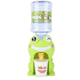 Children Water Dispenser Toys, Mini Fun Water Dispenser Cute Shape Easy Use Children's Mini Water Dispenser Suitable for Children's Birthday Toys (Window Box/Playful Frog)