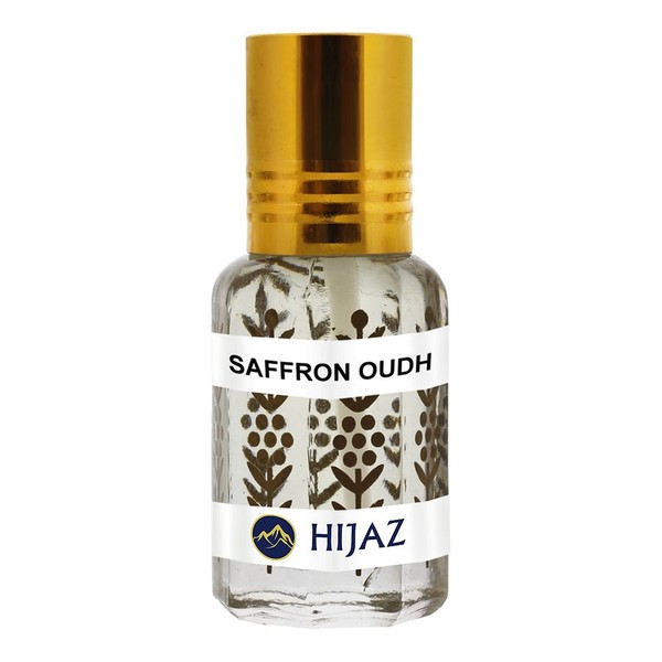 Hijaz Saffron Oud Authentic Arabian Scented Perfume Oil Alcohol Free Cologne - 6ML