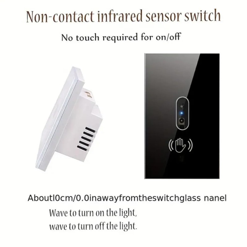 Cerhot US Wall Light Switch Infrared IR Sensor No Need