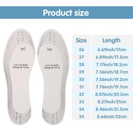 WLLHYF 3 Pairs of Children's Insoles for Shoes, Soft and Breathable Children's Insoles for Children, Memory Sponge Shoe Insoles in Any Size for Children and Toddlers (Set 6)