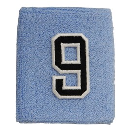 Sports Farm - Custom Jersey Number Sports Wristband 3.5" (Light Blue)