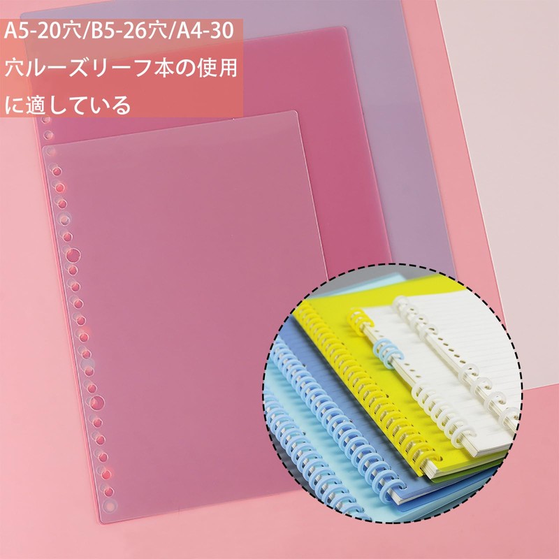 ALLVD Loose Leaf 30 Hole Bound Rings 10 Pieces (5