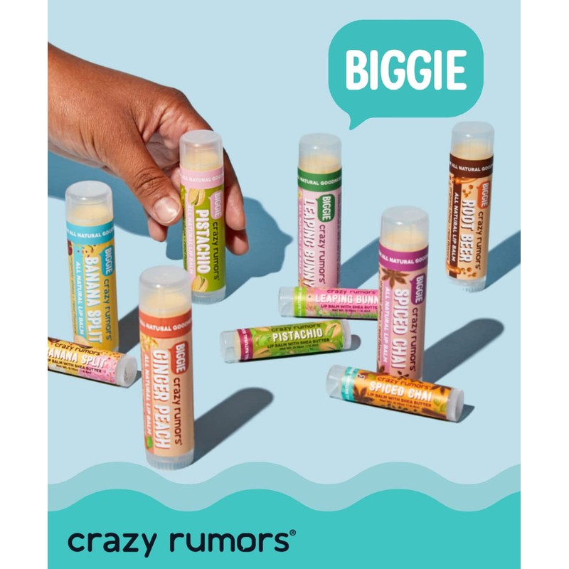 Crazy Rumors Ginger Peach BIGGIE Soothing Lip Balm Stick for