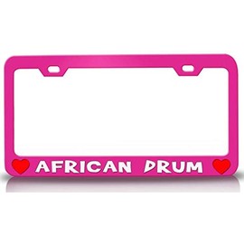 Custom Brother - African Drum Musical Musician Metal Car SUV Truck License Plate Frame Pn u41