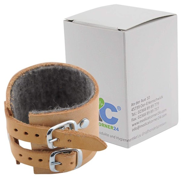 MC24® Leather Lined Wrist Strap Wrist Brace 2 Buckles Size