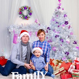 Figarge Christmas Door Wreaths Purple 30 cm Door Wreath Christmas Outdoor with Christmas Baubles for Front Door, Fireplace and Wall Decoration Door Wreath Winter (Purple, 30 cm)