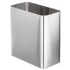 mDesign Stainless Steel Slim Rectangular Modern Metal 2.6 Gallon/10 Liter