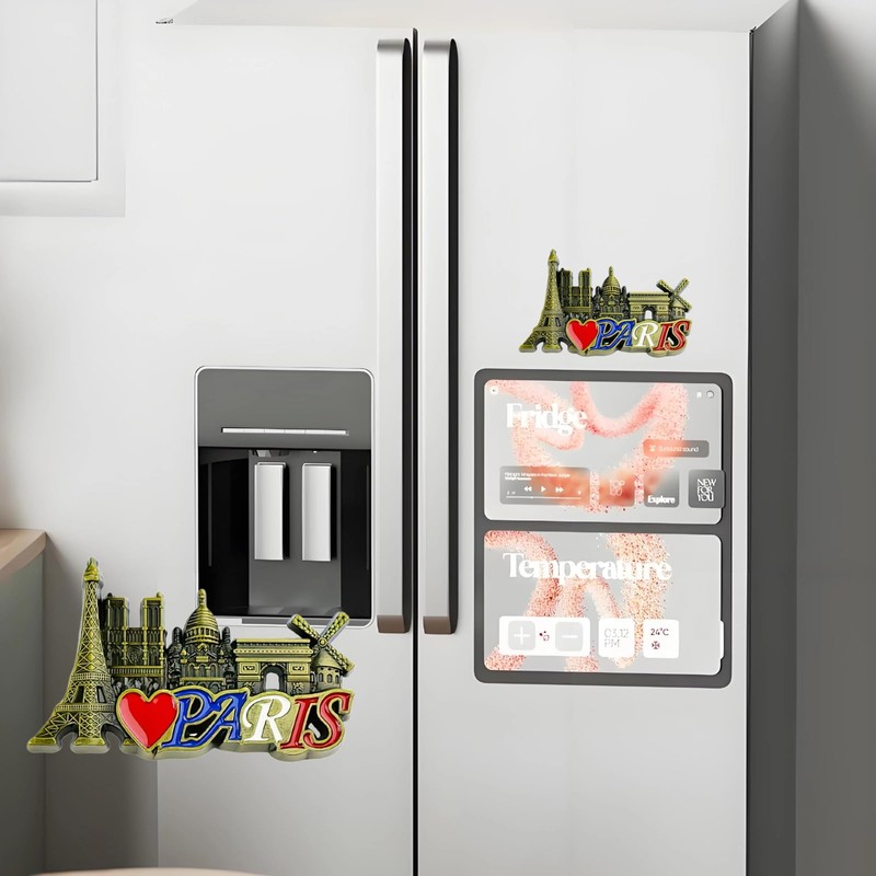 Tivleed Paris Souvenir Metal Fridge Magnet - 3D Iconic French