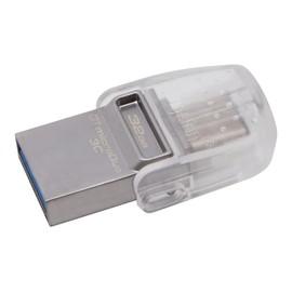 Kingston Digital 32GB Data Traveler Micro Duo USB 3C Flash Drive (DTDUO3C/32GB)