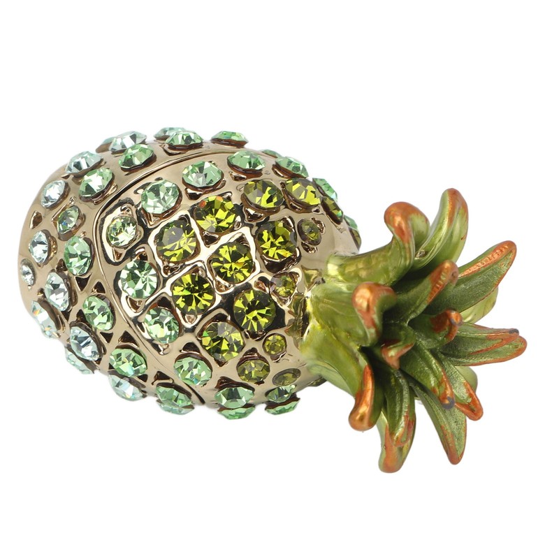 Trinket Boxes Vintage Exquisite Handcraft Rhinestones Trinket Boxes Hinged Jewelry