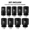CASOMAN 1-Inch Drive Spindle Axle Nut Impact Socket Set, Deep,