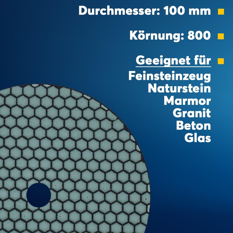 Diamond Hand Polishing pads for Dry Slide and Dry 800