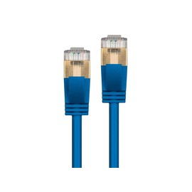 Monoprice SlimRun Cat6A Ethernet Patch Cable - Network Internet Cord - RJ45, Stranded, STP, Pure Bare Copper Wire, 36AWG, 3ft, Blue