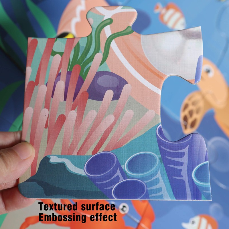 ZazzyKid Underwater 48-Piece Puzzle for Ages 3-5: Educational Underwater Jigsaw
