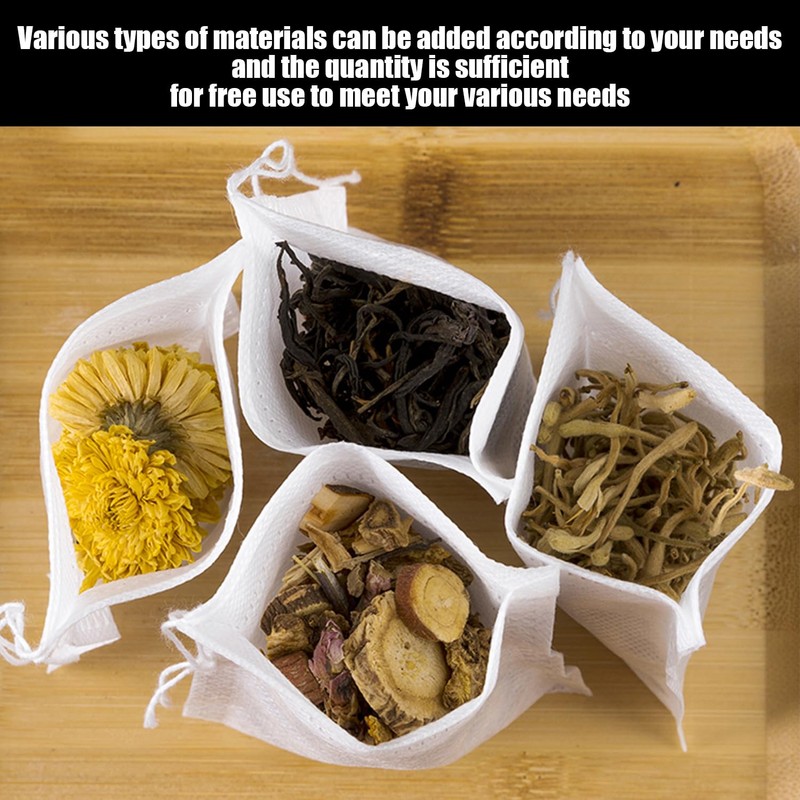 100 Tea Filter Bags, 5 Tea Hangers, Empty Loose Leaf