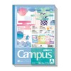 Showa Notebook, Doraemon Notebook, Campus, Dots, A-Ruled, 5 Pack, Japanese